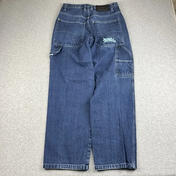 Vintage Southpole Jeans Mens 32 Embroidered Carpenter Baggy Fit
